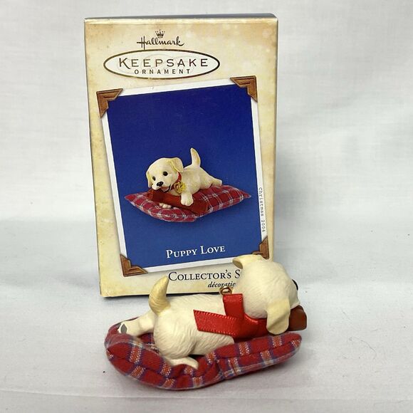 Puppy Love Hallmark Ornament Lot #13 & #14 Dated  2003 2004 Boxer & Lab - Picture 7 of 9